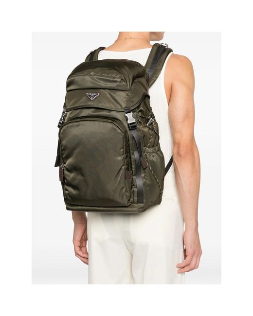 Prada Green Backpacks for men