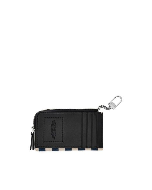 Marc Jacobs Blue Stripe Top Zip-Wallet