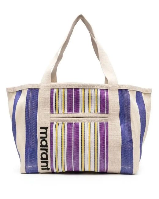 Isabel Marant Purple Tote Bag In Nylon