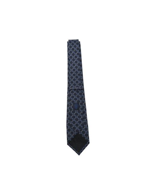 Gucci Blue Horsebit-Pattern Tie for men