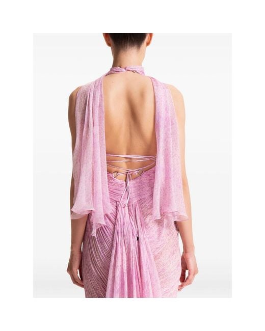 Maria Lucia Hohan Pink Milagros Halterneck Maxi Dress