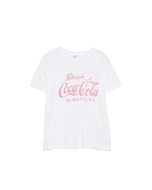 Re/done White X Coca Cola Graphic-Print T-Shirt
