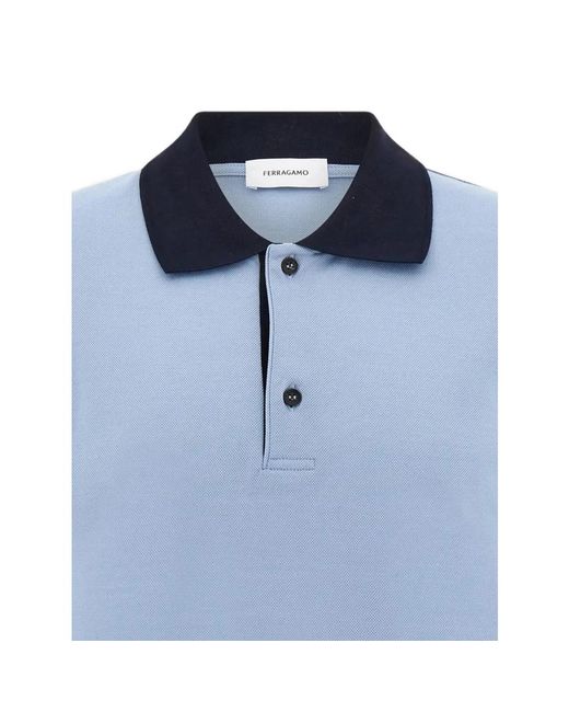 Ferragamo Blue Polo Shirts for men