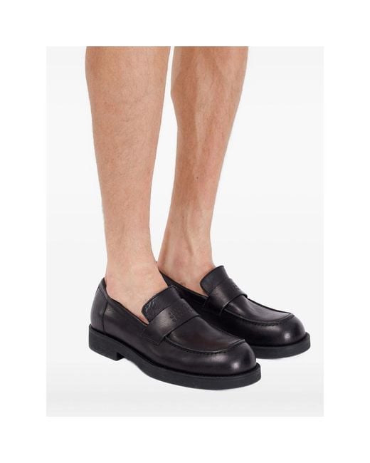 MM6 by Maison Margiela Black City Biker Loafers for men
