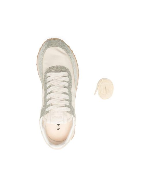 GHOUD VENICE White Rush Glitter-Detail Sneakers