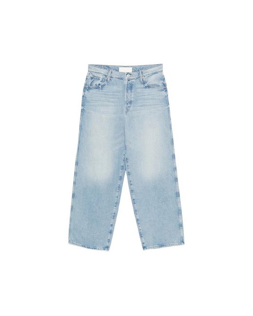 Mother Blue Straight Jeans