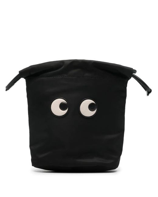 Anya Hindmarch Black Eyes-Patch Make Up Bag