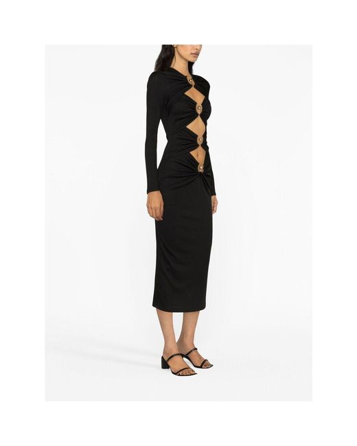 Christopher Esber Black Orbit Cut-Out Midi Dress