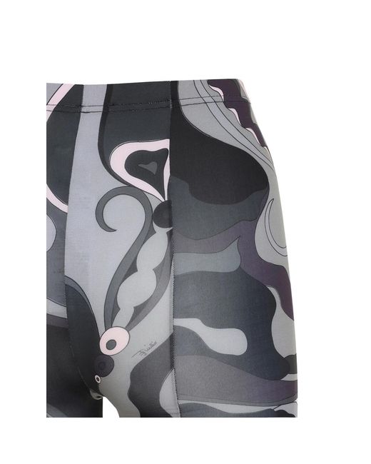 Emilio Pucci Blue Swirl-Print Tights