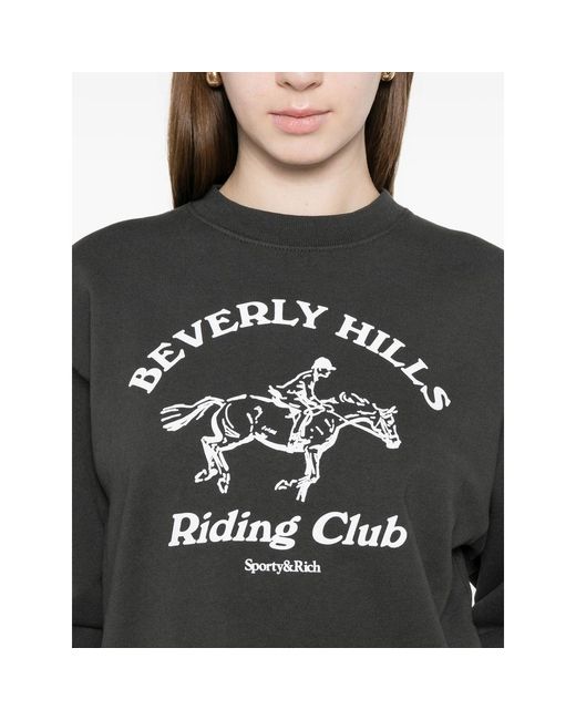 Sporty & Rich Black Crewneck Sweater
