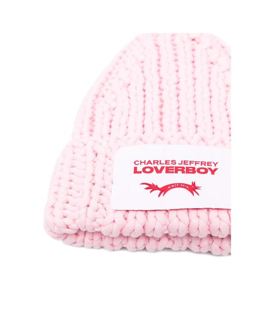 Charles Jeffrey Pink Chubby Beanie for men