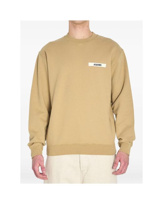 Jacquemus Natural Logo-Patch Sweatshirt for men