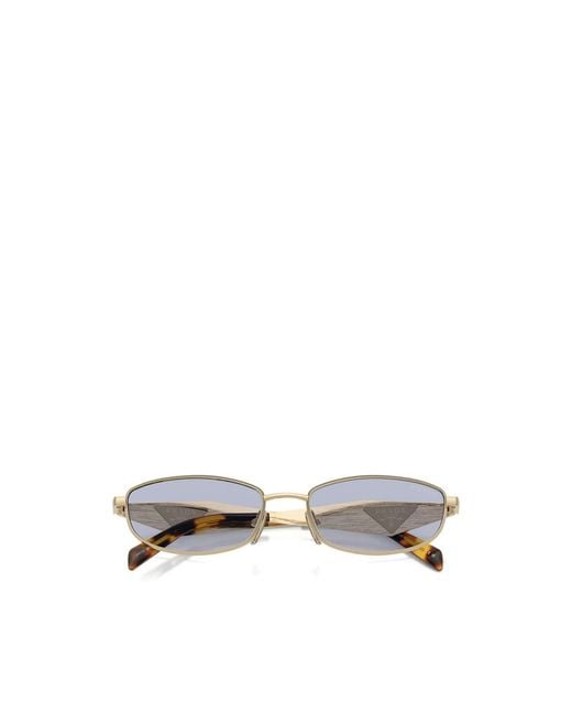 Prada White Logo-Plaque Sunglasses for men