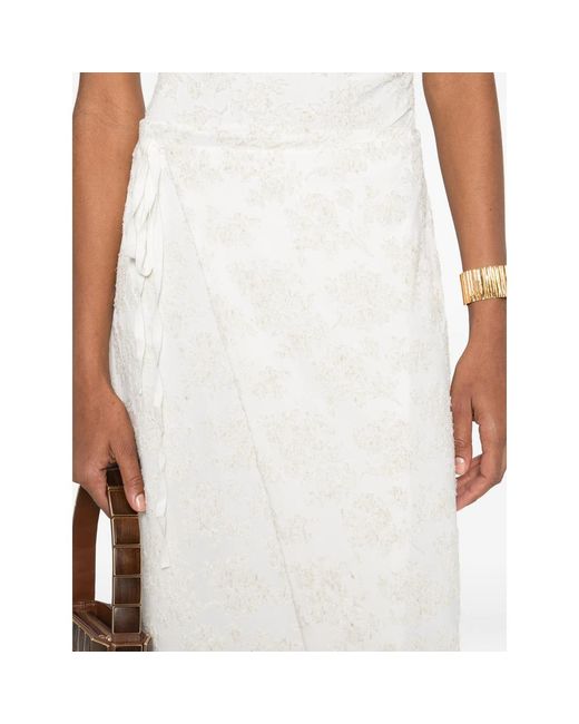 Sir White Blanca Wrap Midi Skirt