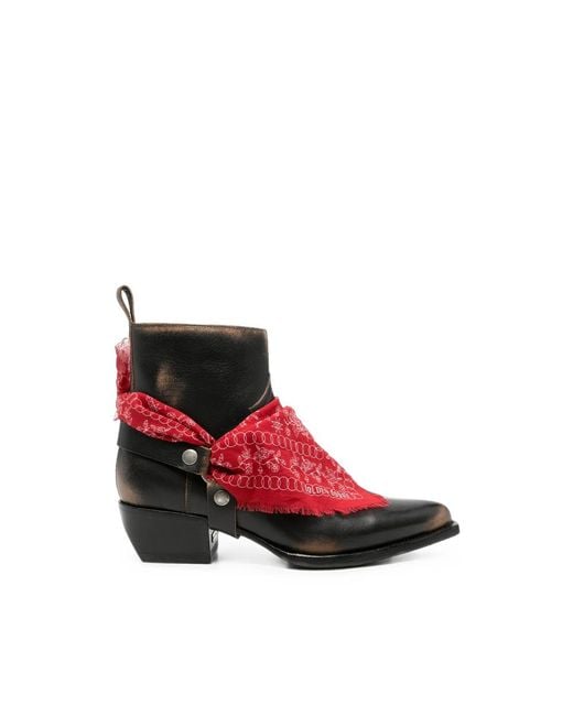Golden Goose Deluxe Brand Red Debby Pointed-Toe Boots for men