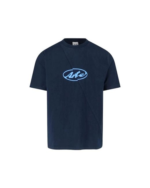 Arte' Blue Circle Logo T-Shirt for men