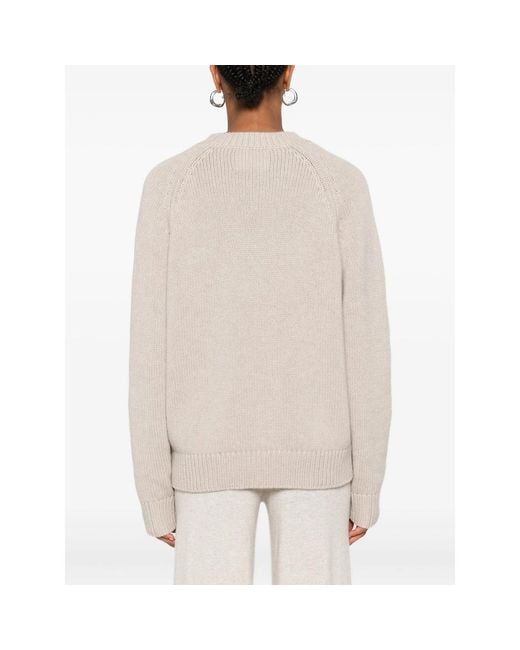 Lisa Yang Natural Raglan-Sleeve Cashmere Sweater
