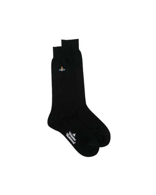 Vivienne Westwood Black Orb-Detail Socks