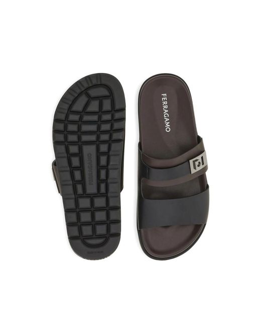 Ferragamo Black Sandals for men