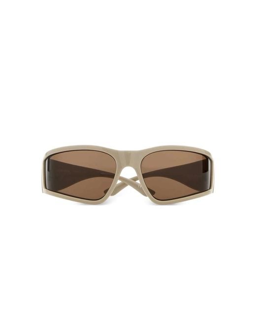 Balenciaga Brown Rectangle-Frame Branded Sunglasses for men