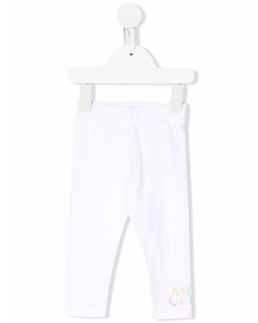 Moncler White Logo-print leggings