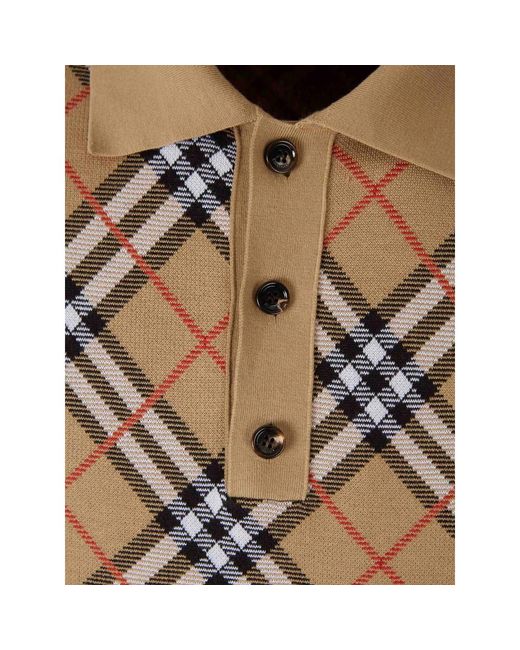 Burberry Brown Neutrals Polo Shirts for men