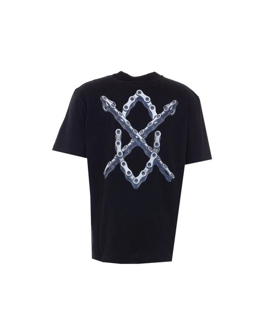Daily Paper Blue Printed Crew-Neck T-Shirt for men