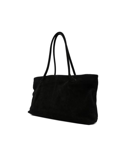 Low Classic Black Haricot Suede Shoulder Bag