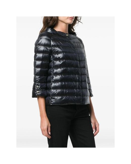 Herno Black Boat-Neck Jacket