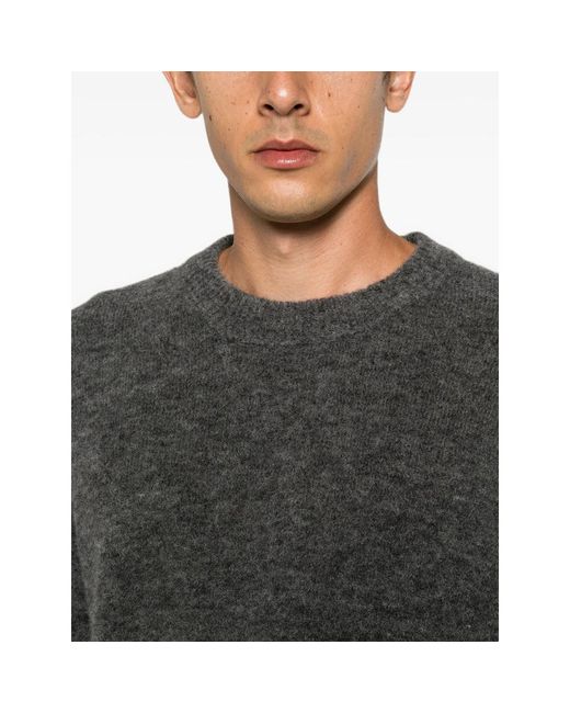 Atomo Factory Gray Crew-Neck Sweater for men