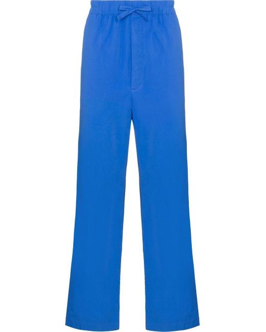 Tekla Blue Drawstring Pajama Trousers