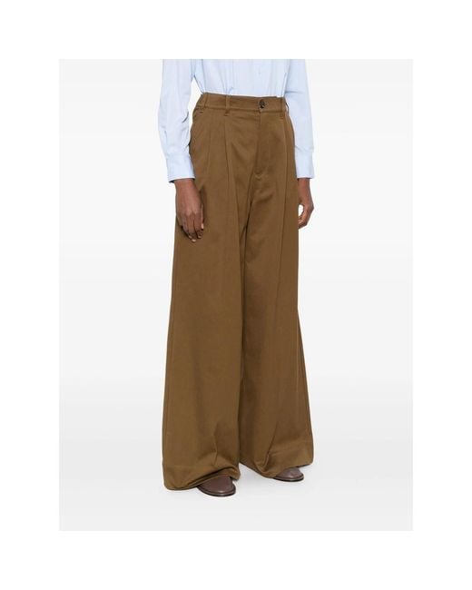 Soeur Green Pleated Trousers