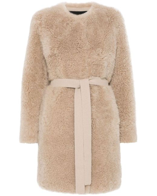 Yves Salomon Natural Shearling Coat