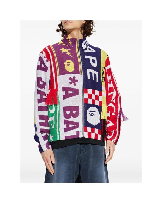 A Bathing Ape White Windbreaker for men