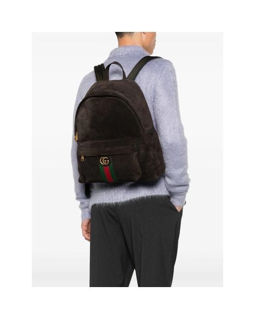 Gucci Black Medium Ophidia Backpack for men