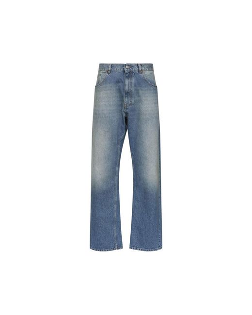 MM6 by Maison Margiela Blue Straight-Leg Jeans for men