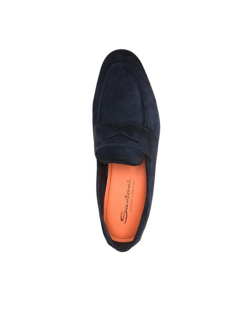 Santoni Blue Loafers for men