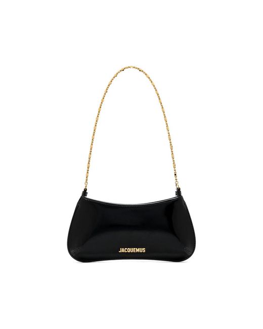 Jacquemus Black Small Biso Chaine Leather Shoulder Bag
