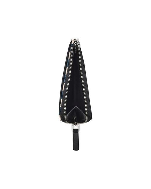 Marc Jacobs Blue Stripe Top Zip-Wallet