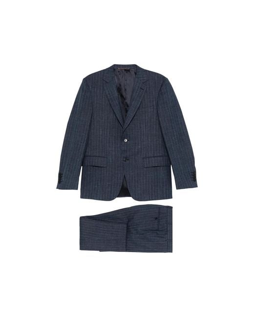 Canali Blue Suit Pinstripe for men