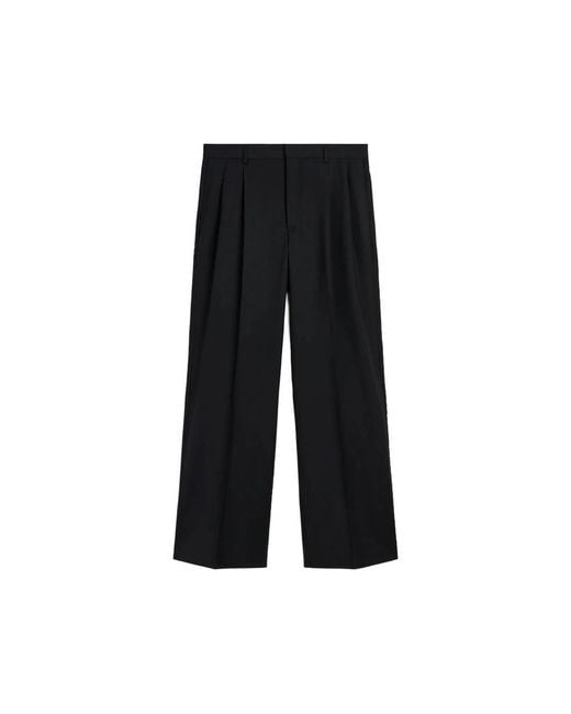 sunflower Black Pleated Trousers for men