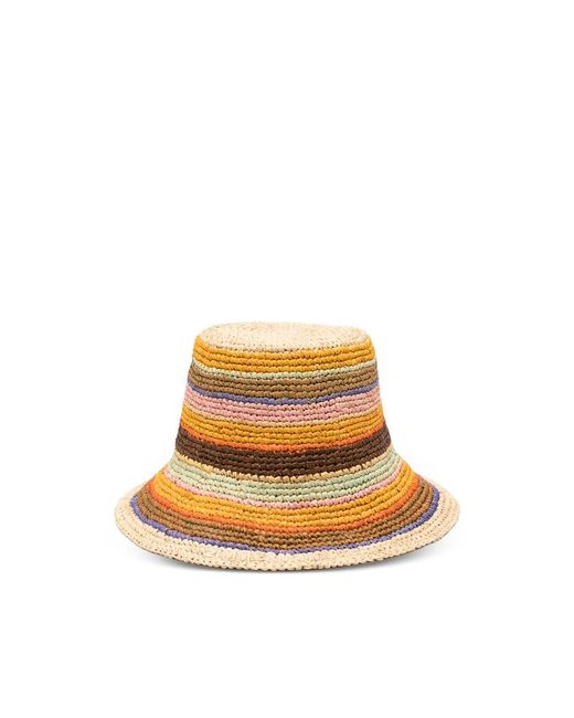 Zimmermann Natural Stripe-Pattern Bucket Hat