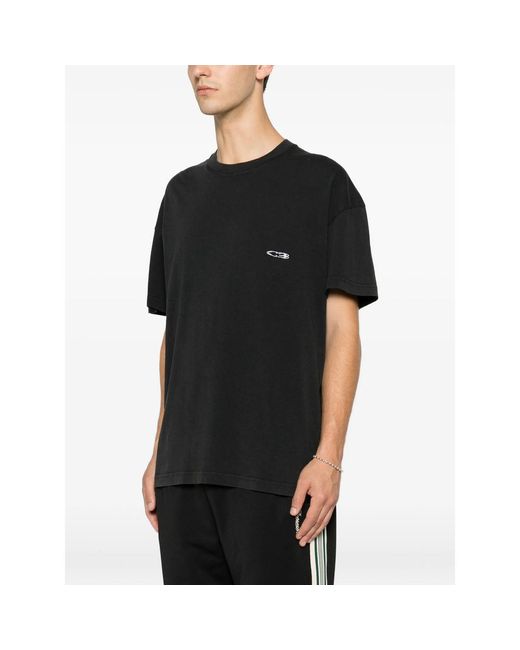Cole Buxton Black Logo-Embroidered T-Shirt for men