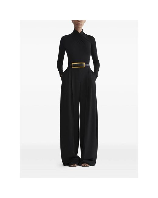 Mugler Black Draped Top
