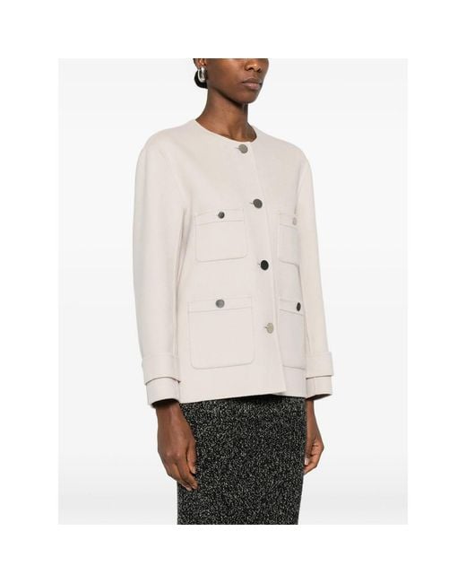 Max Mara White Outerwears Neutral