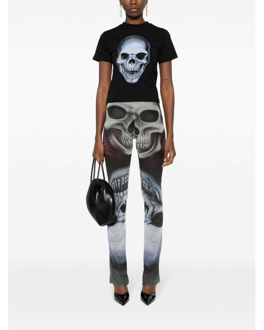 OTTOLINGER Black Skull-Print Organic-Cotton T-Shirt