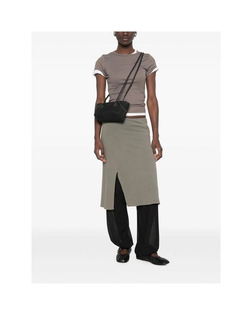 MARGE SHERWOOD Black Contrast-Stitched Leather Crossbody Bag