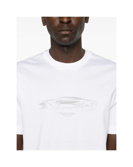 Boss White X Aston Martin C-Taut Graphic-Print T-Shirt for men