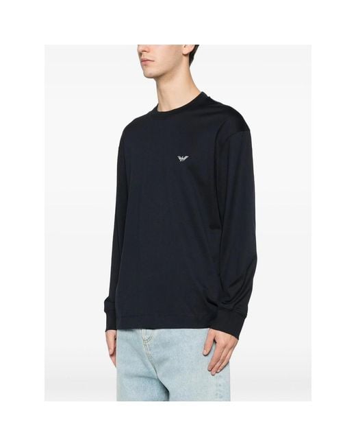 Emporio Armani Black Long Sleeve T-Shirt for men
