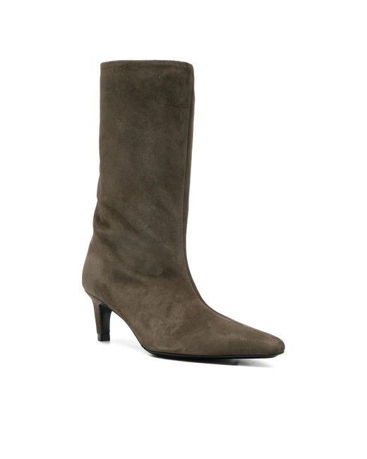 Jude Gray Pointed-Toe Boots